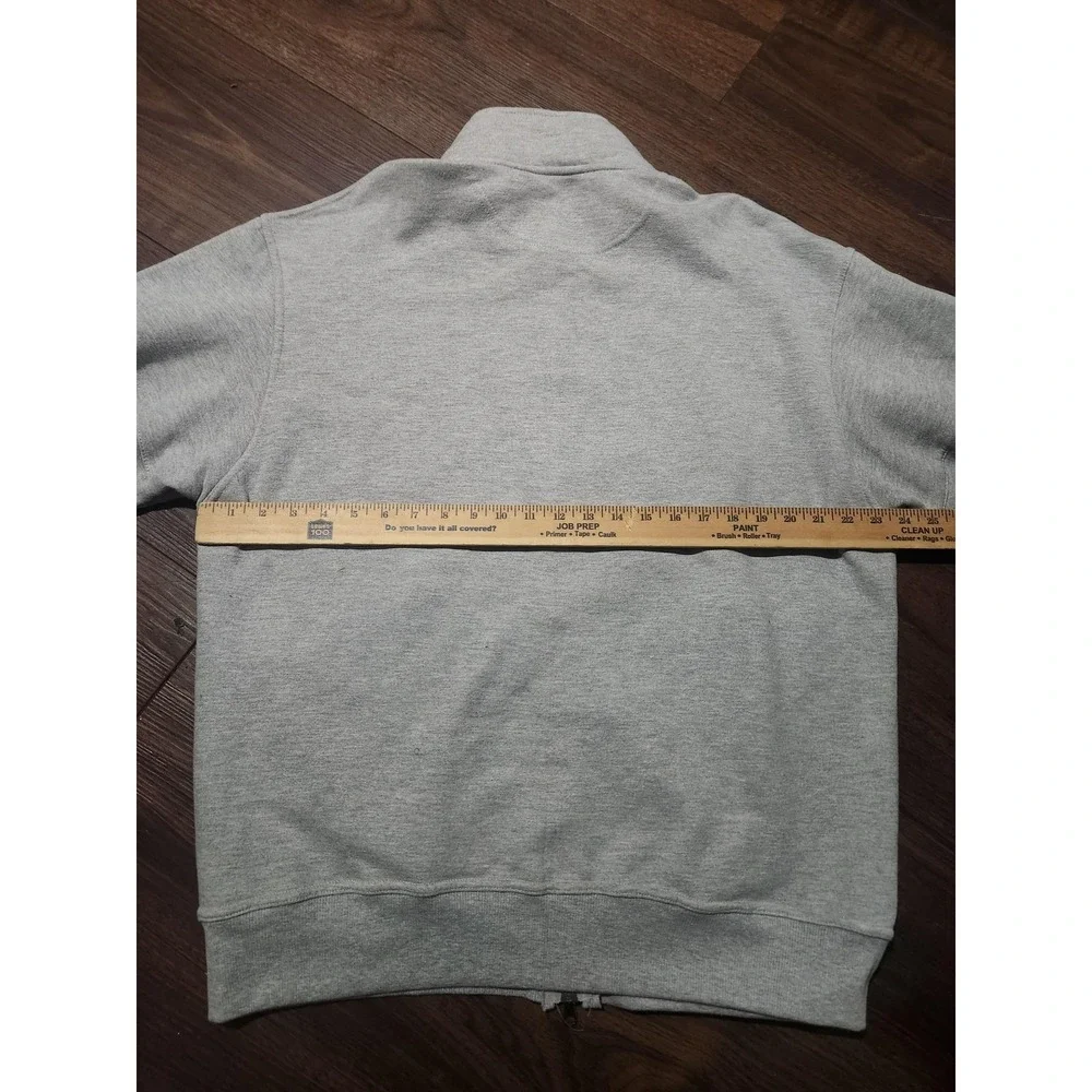 Champion Jacket Mens Large Gray Blue Full‎ Zip Track Fleece Colorblock Athletic